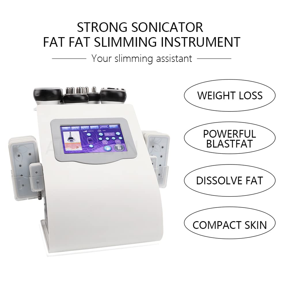 Profi 40K Massagegerät, Multifunktionale Lipo Laser Körperformmaschine mit 8 Pads LLLT Lipo Laser Gerät für Augen, Gesicht, Hals, Arme, Bauch und Rücken Abnehmen Maschine