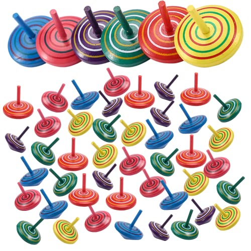 CJBIN Toupie en Bois Enfant, 50 Pcs Toupie Bois Brut, Toupie Bois Bebe, Toupie Bois Adulte, Toupie Bois Vintage, Toupie en Bois Naturel, Idéal pour Les Cadeaux danniversaire et Les Cadeaux de fête Cover