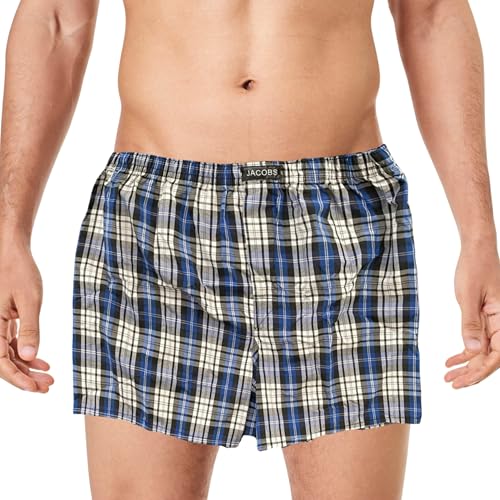 Jacobs Men's Boxer Briefs, Comfortable Cotton Blend, Tag Free, Pack of 3, Size Extra Large Multi3