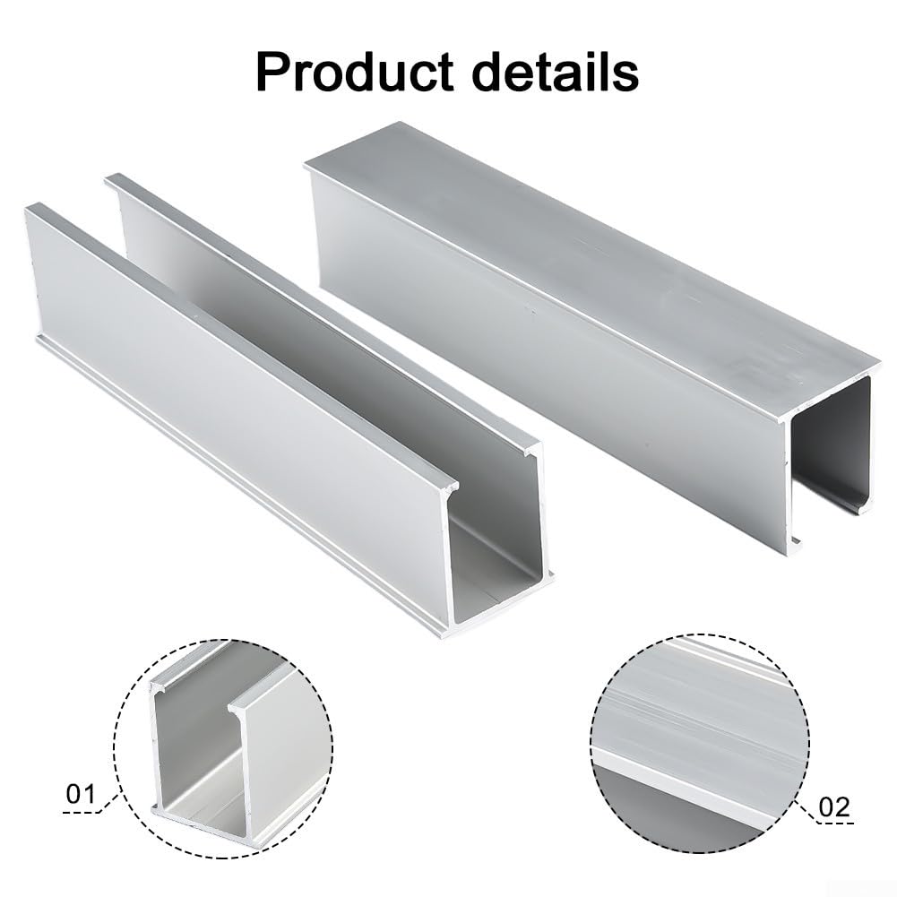 PV Support solaire Rail 20 cm Toit plat Borne d'extrémité (Set 3 (pour 30 mm))