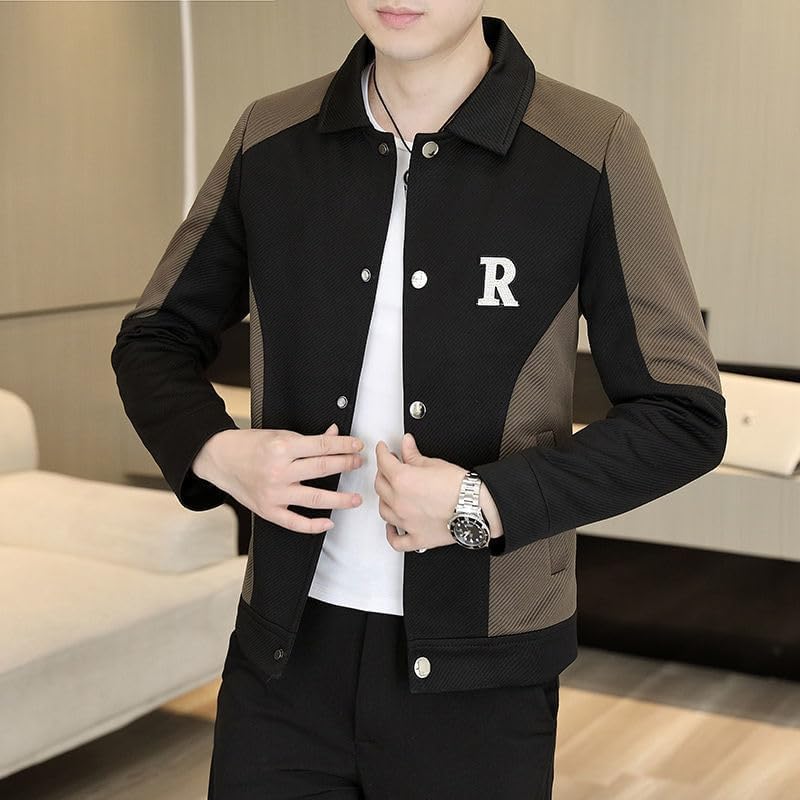 Men's Spring and Autumn Casual Notched Collar Workwear Jacket2