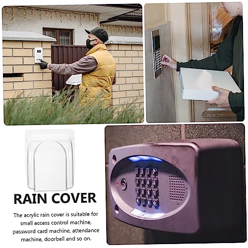 FONDOTIN Capa De Campainha À Prova De Chuva Máquina De Controle De Acesso Capa De Chuva Acrílico Blo