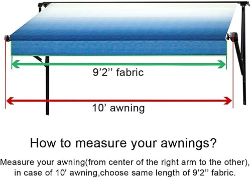 Miniatura 5 de Suncode - Toldo de repuesto para autocaravana, universal e impermeable, para exteriores, para cámper o casa rodante, vinilo prémium, 10 pies (tela