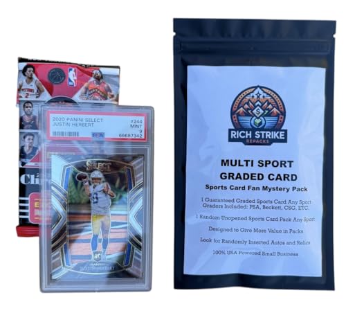 Rich Strike Repacks Multi Sport Graded Card Mystery Pack 1 Graded Sports Card (Any Sport) 1 Unopened Card Pack (Any Sport). Look for Special Inserts.