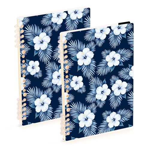 Cahier A5 à couverture rigide Mnsruu lot de 2 carnets avec reliure spirale pour un grand confort
