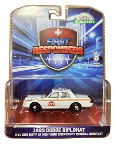 Diecast 0444 First Responders - 1983 Dodge Diplomat - NYC EMS City of New York Emergency Medical Service 1/64 miniatura 1