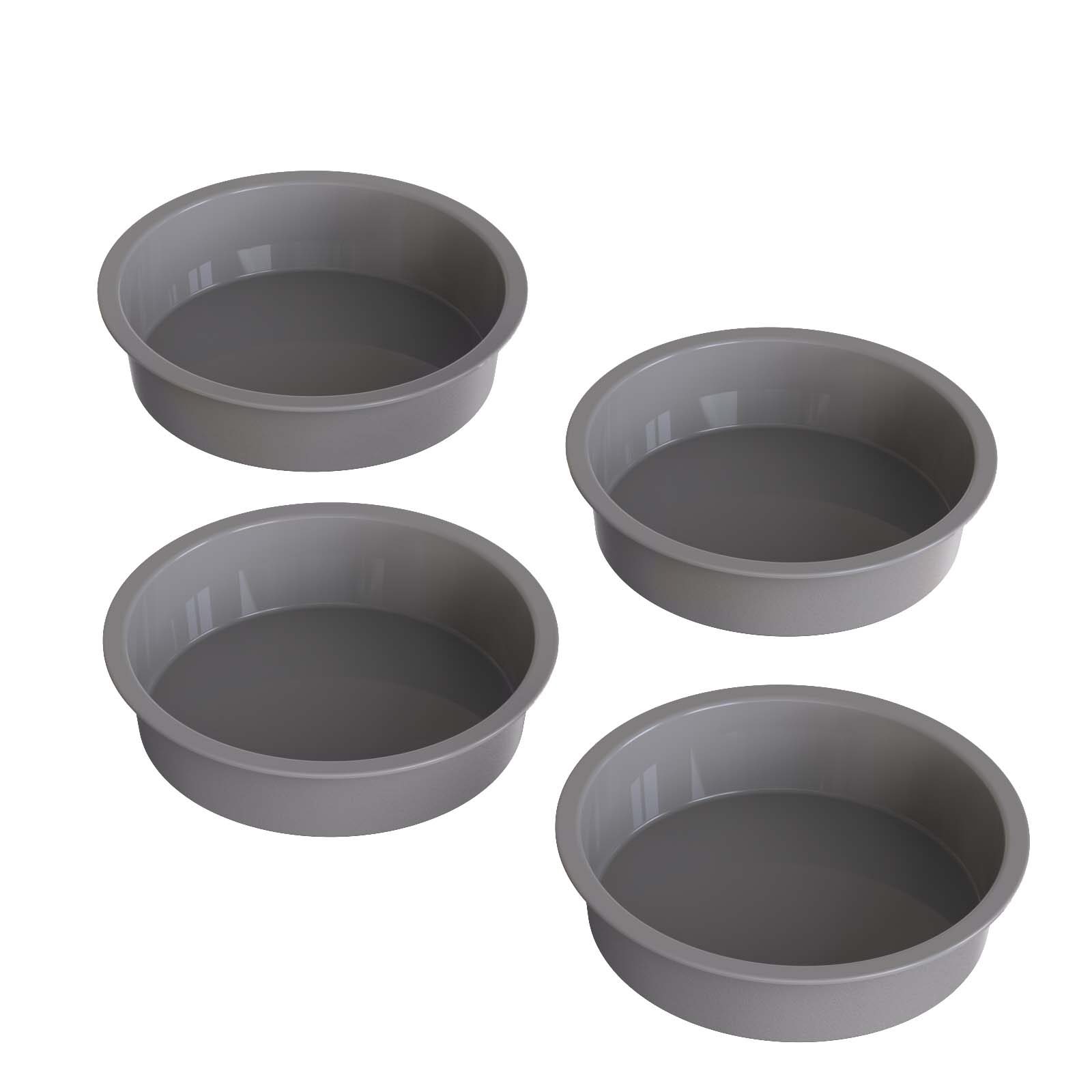 Molde redondo de silicona para tartas de 5 pulgadas, juego de 4 moldes pequeños de silicona redondos de 5 pulgadas, moldes antiadherentes para tartas, liberación rápida de 5 pulgadas para