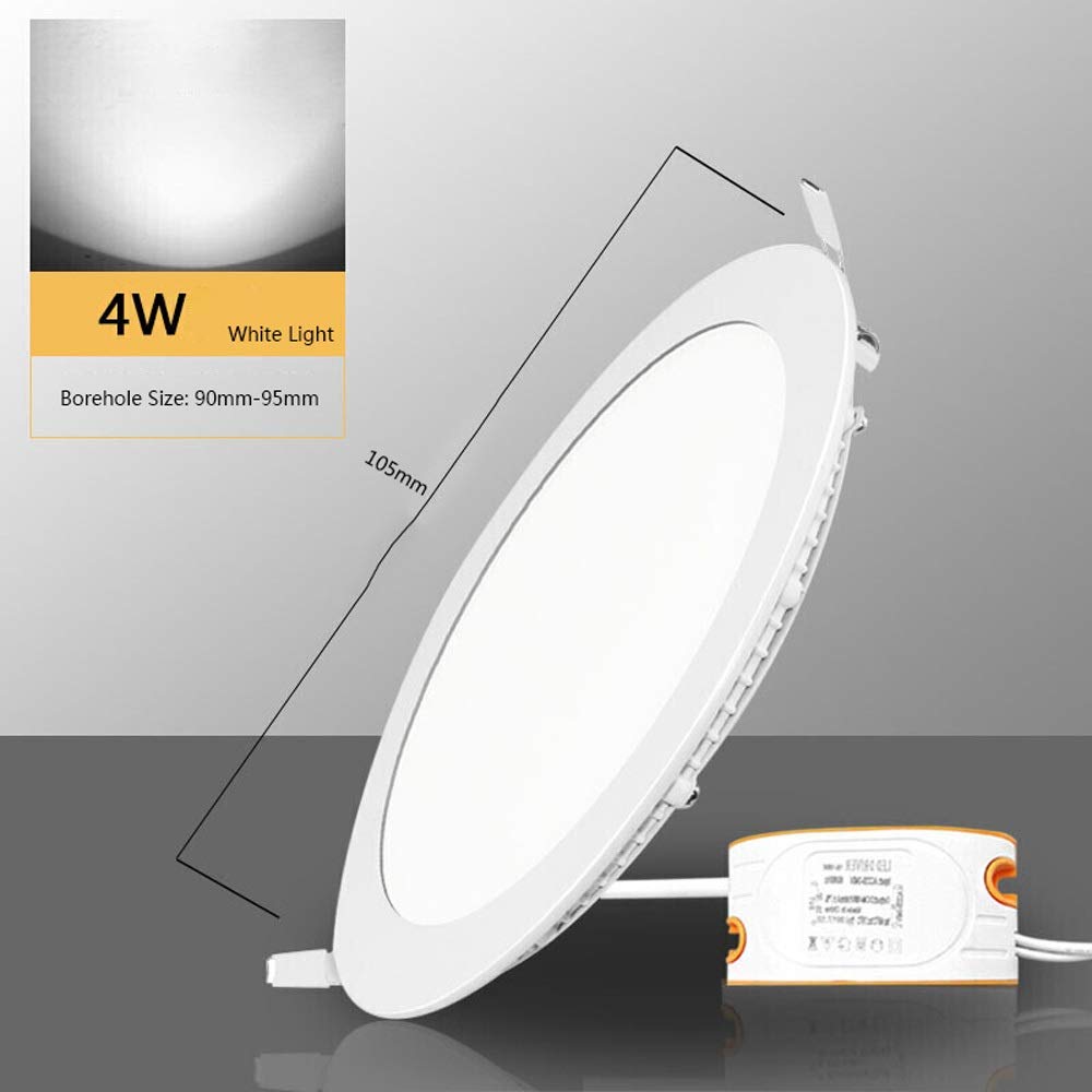 Foco Empotrado LED de 110 V y 220 V para Tienda de Ropa, Reflector Ultrafino con Panel de Rejilla, Luces de Techo empotradas de Aluminio Blanco, lámparas Planas para Porche, Cocina, luz blan