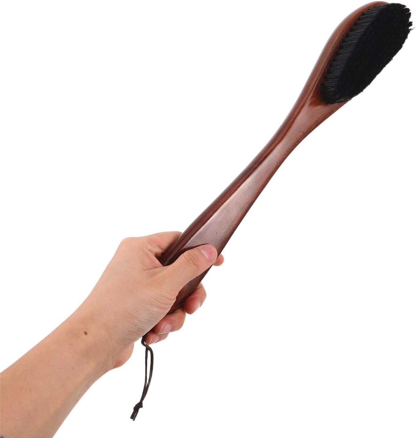 2pcs Wooden Shoe Horn and Clothing Brush Set for Travel Use image 4