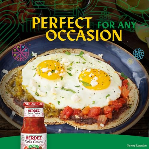 Image of HERDEZ Salsa Casera, Mild, 16 oz Jar - Classic Homestyle Mexican Salsa for Everyday Use