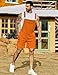 Bindefon Denim Overalls for Men Jeans Shorts Jumpsuit Work Bibs Coveralls with Zipper(Orange,M)