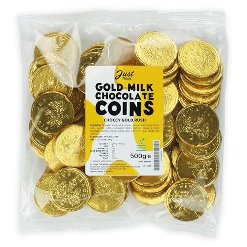 Just Treats Gold Milk Chocolate Coins (500g Share Bag)