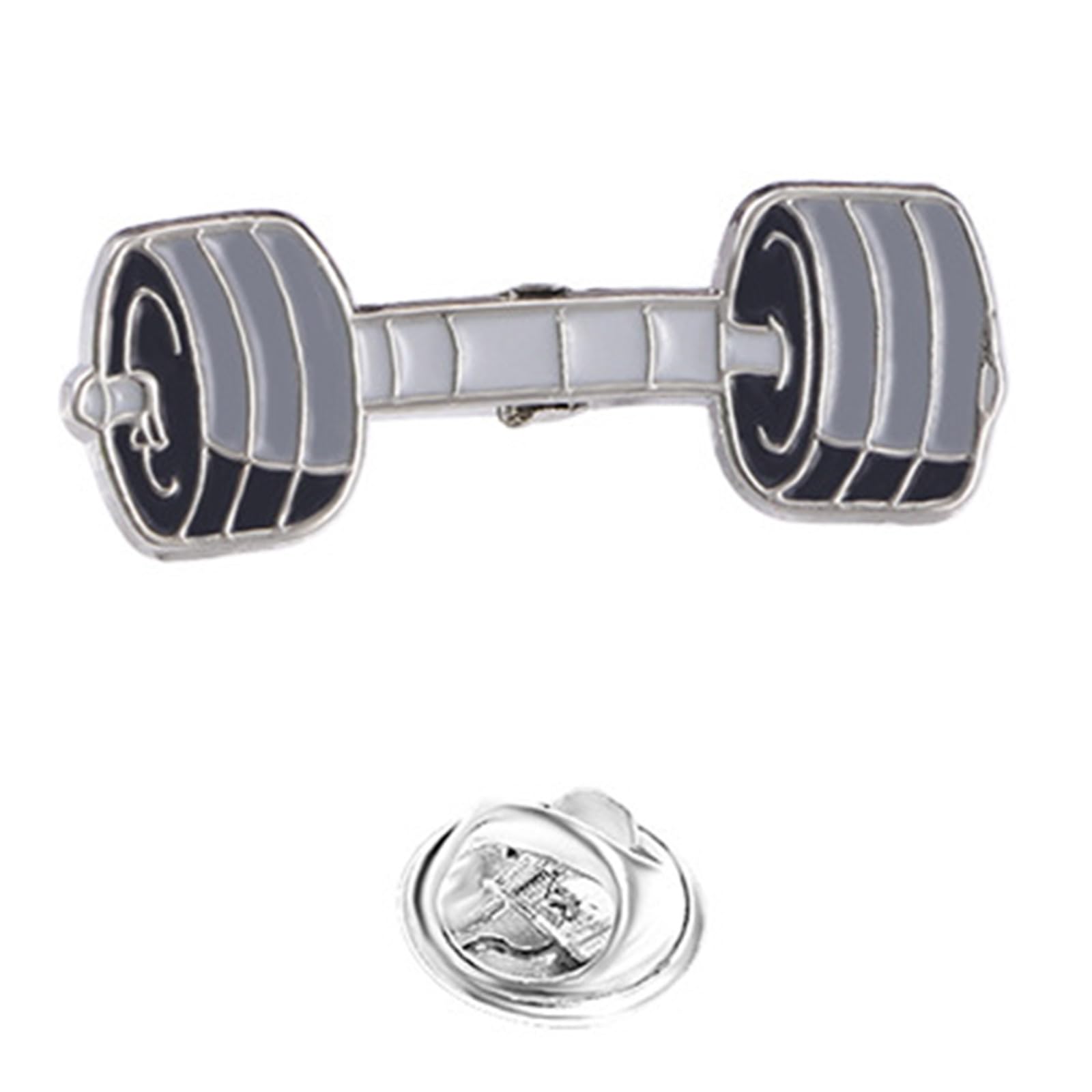 jojnsha Delicate Gym Mouse Lapel Pin Stylish Gym Mouse Lapel Pin Adornment Stylish Barbell Badge Accessory for Women