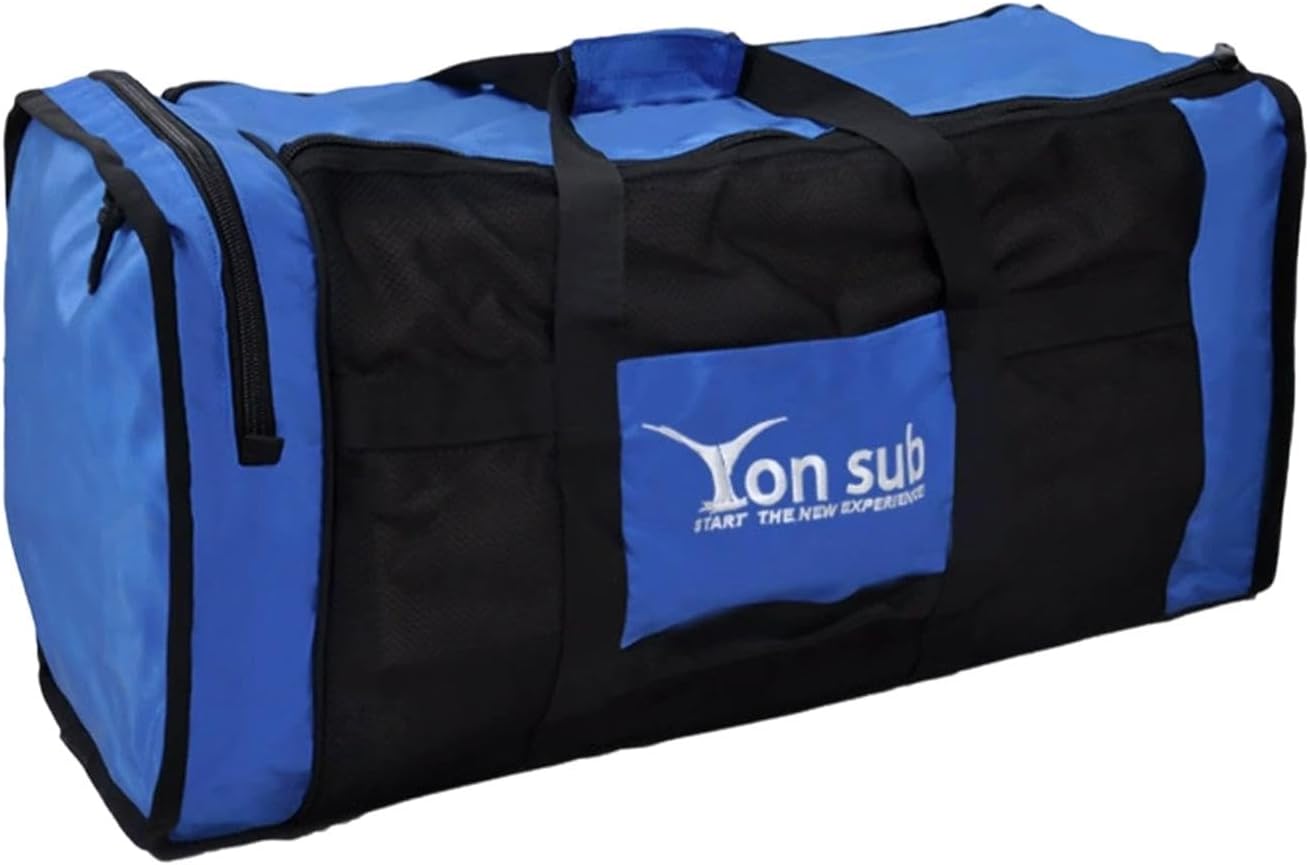 Scuba Diving Duffle Bag Designed for Quick Access with Double Zipper And Spacious Storage for Fins Snorkeling Gear Nylon Polyester Suitable for Beach