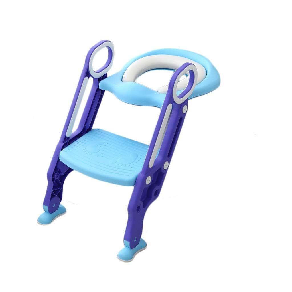 Riduttore WC Bambini, Anti Scivolo Pacchetto Sedile per Allenamento WC Portatile Pieghevole Regolabile Scaletta per Sgabello per Ragazzo Bambino Ragazzo Ragazza