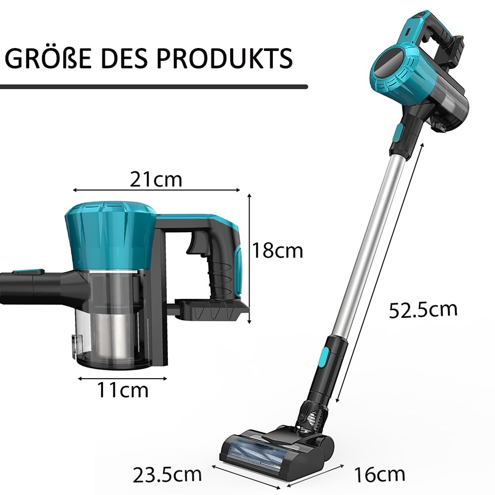 Akku Staubsauger mit Tierhaardüse, für Makita 18V 2X 5.5AH Akku,3-in-1 Kabelloser Akkustaubsauger, 0.6L Staubbehälter,Smart Display,für Tierhaare, Teppich, Hartboden