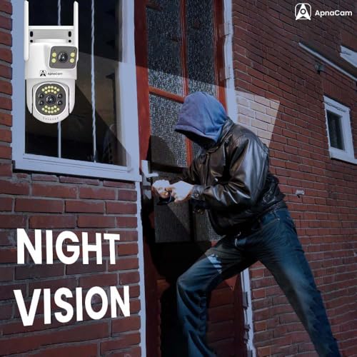 Image of ApnaCam Superacam 5MP WiFi IP66 PTZ Pan Tilt Dome Surveillance Two Way Audio /Motion Detection /Waterproof CCTV Camera Security Camera (White)