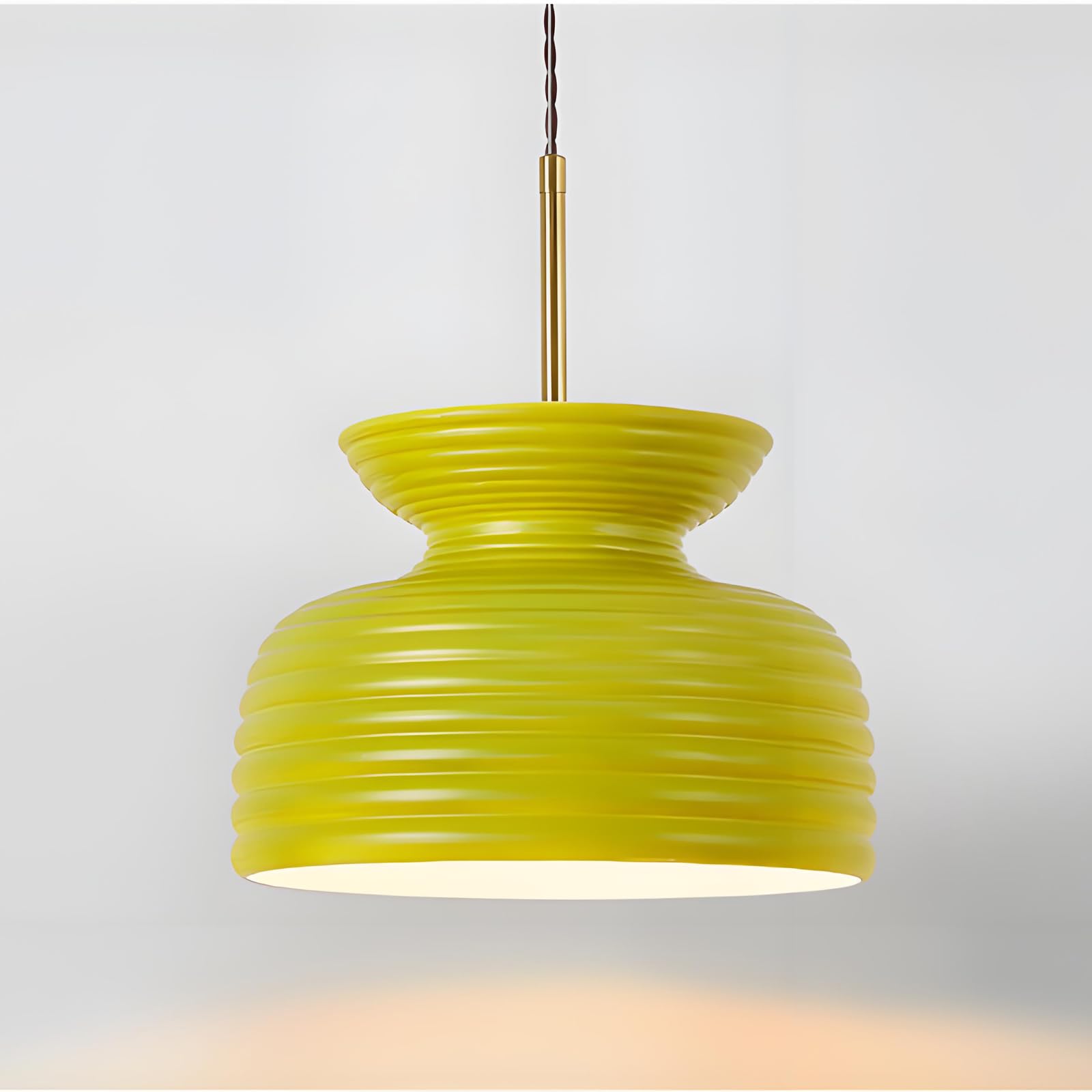 YNVIOZM Modern Farmhouse Pendant Light, 10.6 Inch Resin Hanging Ceiling Lighting Fixture for Kitchen Island, Hallway and Dining Room