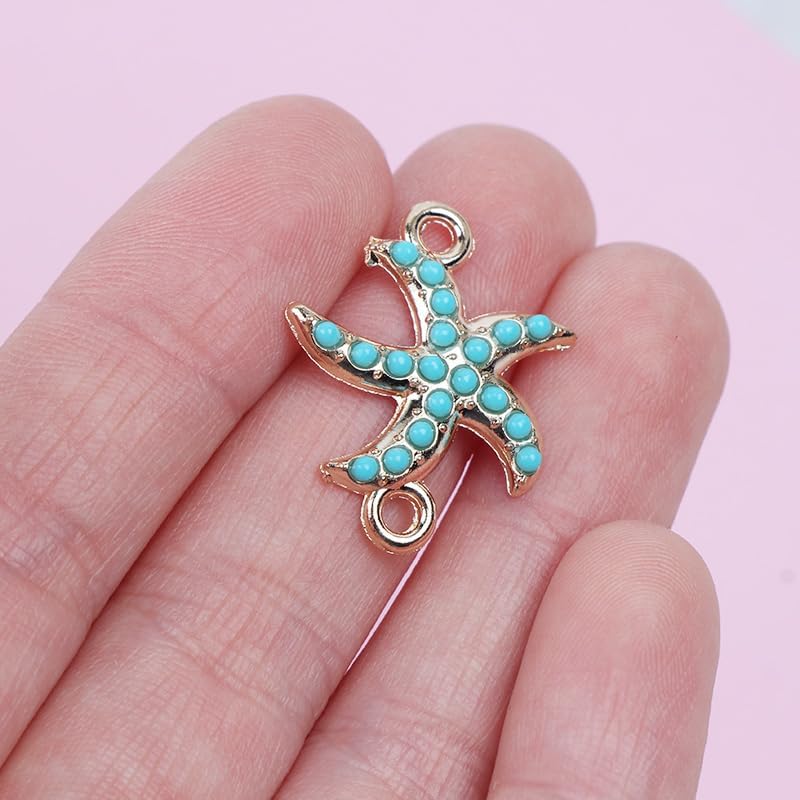 Miniatura 2 de Opexicos 20 dijes de estrella de mar para manualidades, pulseras, collares, hallazgos, accesorios