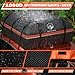 1000D Rooftop Cargo Carrier, PVC Waterproof Roof Cargo Bag with Anti-Slip Mat 8 Door Hooks Storage Bag, 21 Cubic Feet Car Roof Bag for All Vehicle with or Without Rack Orange
