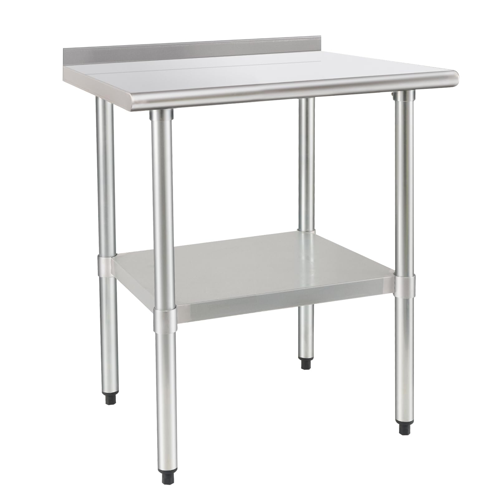 HARDURA Stainless Steel Commercial Prep Table 30 x 36 Inches Backsplash