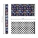 LaRibbons Monster Truck Reversible Wrapping Paper Mini Roll, Checkered Flag Design, Perfect for Kids and Boys Birthdays, 17