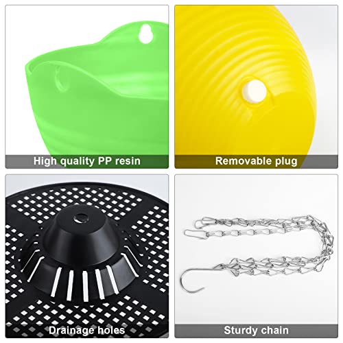 Elcoho 8 Pack 8 Inches Hanging Planter Garden Flower Pots Hanging Planter Basket For Indoor Outdoor Plants With Drain Holes, Multicolor #TOP2