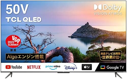 Amazon | TCL 50V型 4K 液晶テレビ QLED技術 スマートテレビ 