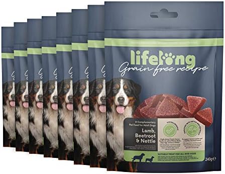 Amazon Brand - Lifelong - High-Protein Dog Treats with Turkey (300gr x 4 Packs)