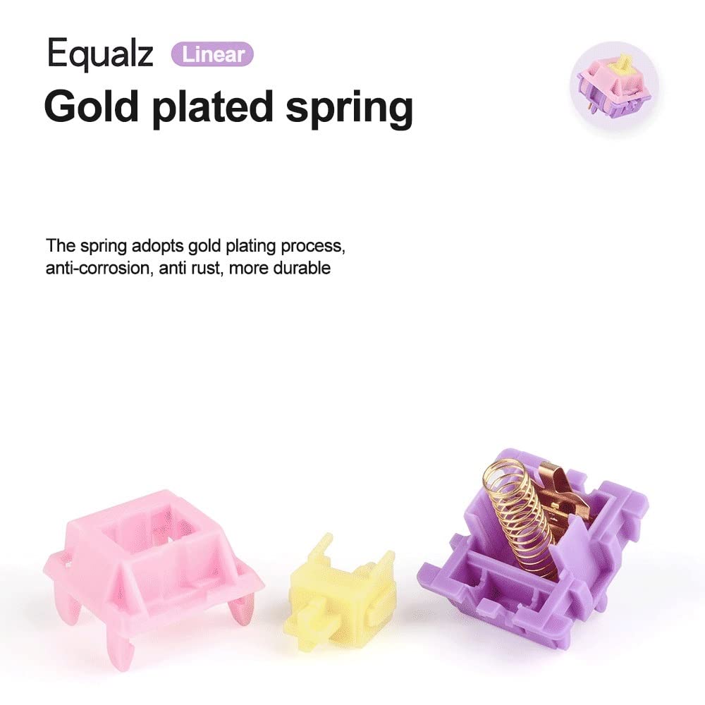 EQUALZ Banana Split Switch, commutateurs MX linéaires 5 broches pour clavier mécanique de jeu personnalisé (taille : 70 pièces)