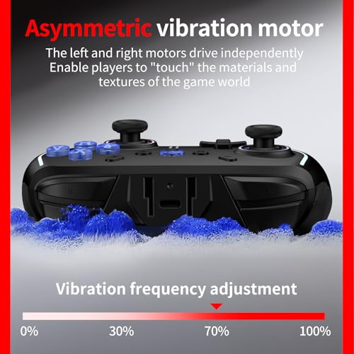 Image of NBCP X6 2 Pack Wireless Bluetooth Pro Controller Compatible with Nintendo Switch Controller For Switch 2 Controller, PC, Android, iOS - 6-Axis Gyro,Dual 4-Level Vibration, Anti-Drift Joysticks, Turbo, 2 Programmable Buttons, Wake-Up,Screenshot