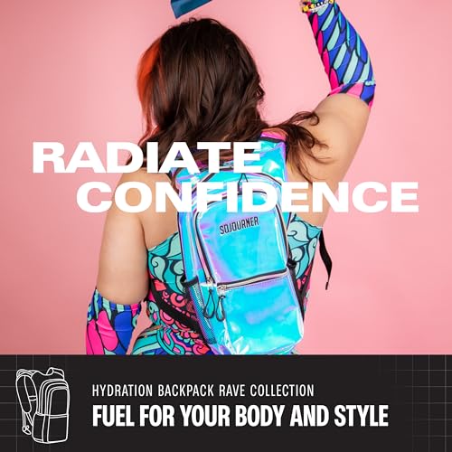 Image of Sojourner Hydration Pack, Hydration Backpack - Water Backpack with 2l Hydration Bladder, Festival Essential - Rave Hydration Pack Hydropack Hydro for Hiking, Running, Biking, Festival Gear