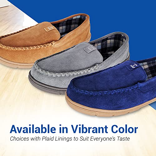 Life is Good Men's Plain Toe Moccasin House Shoes, 302792M - Suede Close Back Indoor/Outdoor Slip-Ons - Comfy & Durable Loafers with Cushioned Footbed & TPR Outsoles4