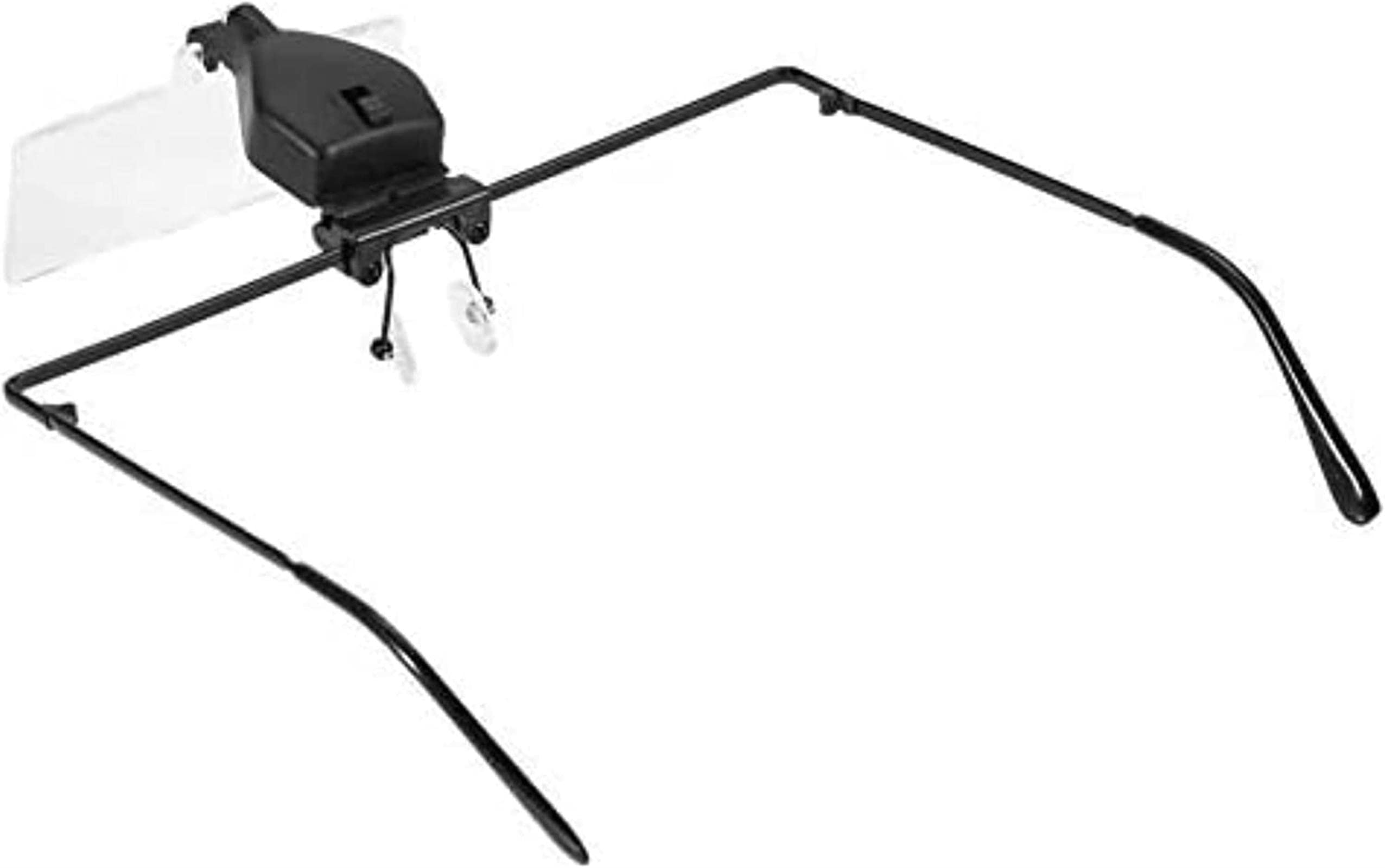Lupa, Lupa De Diadema con Luz Led, Lupa para Gafas 1.5X 2.5X 3.5X, Lupa Led para Gafas, Lupa De Mano Estabilizada