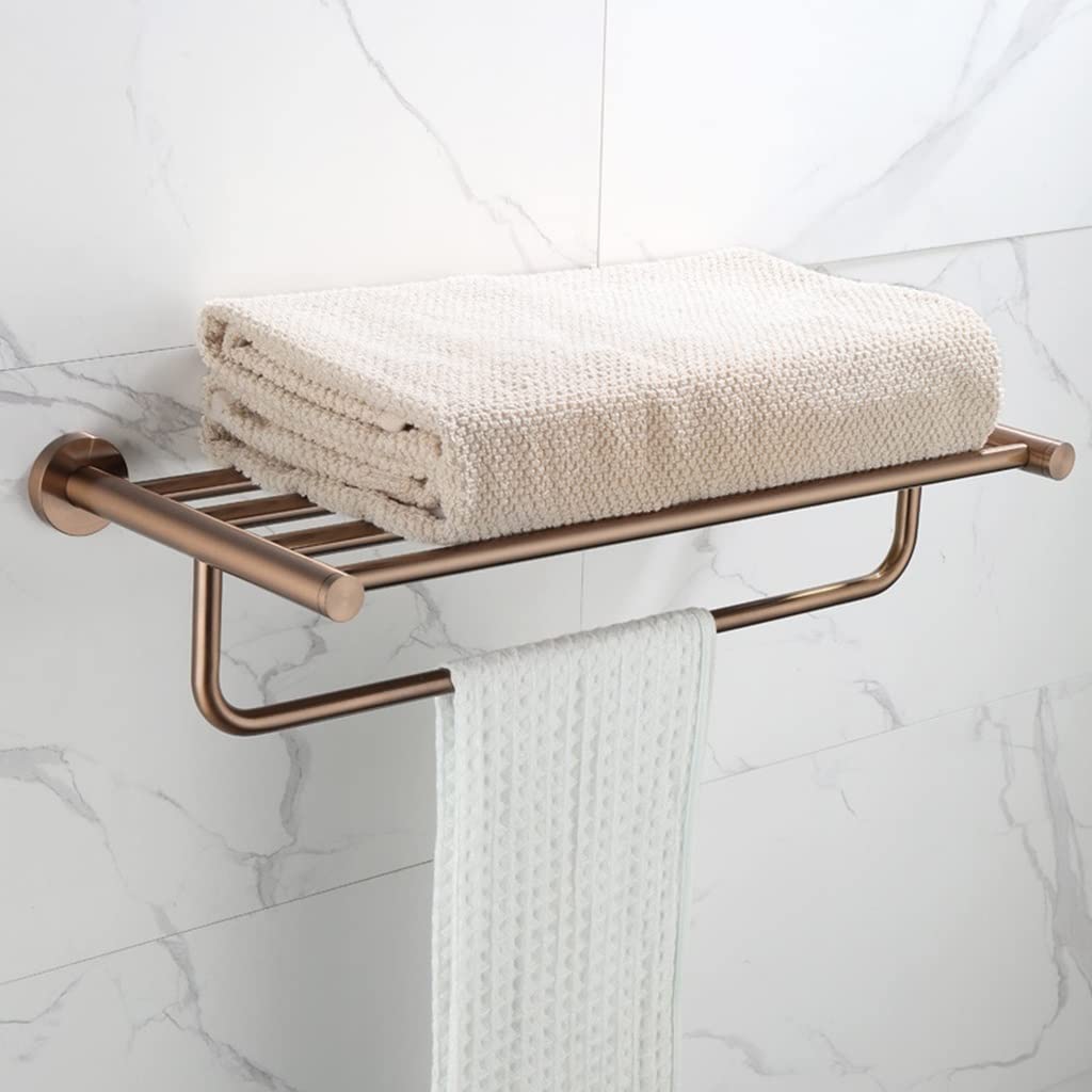 Porte-serviettes or rose brossé nordique pour quincaillerie de salle de bain