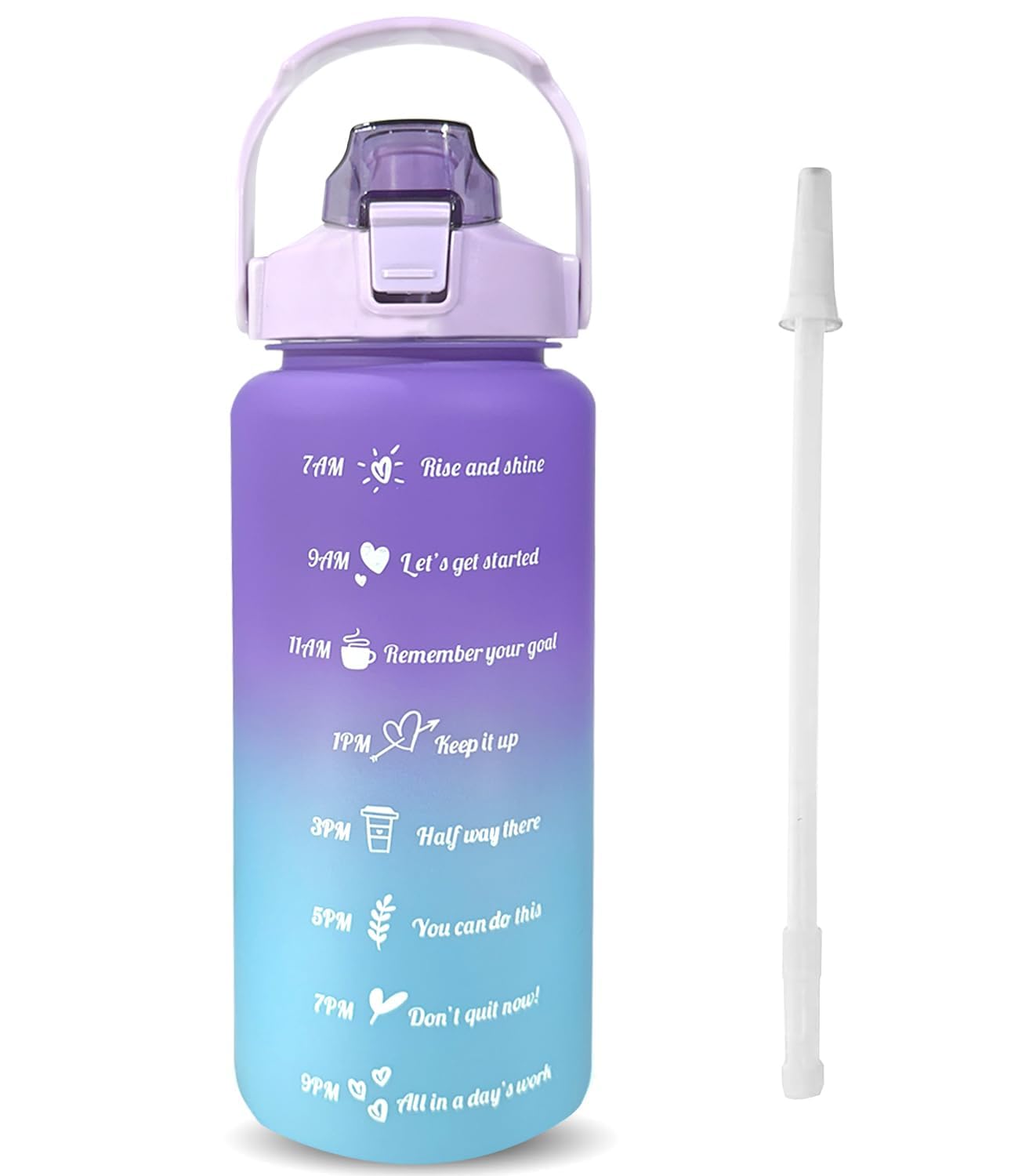 idensic 2000ml Sports Gallon Motivational Water Bottles with Time Marker Wide Mouth GYM Outdoor Water Bottle with Straw & Handle, Leak Proof And BPA Free Fitness Water Bottle (2 Litre Multicolour) (B0DH2KCXNG) Amazon Price History, Amazon Price Tracker