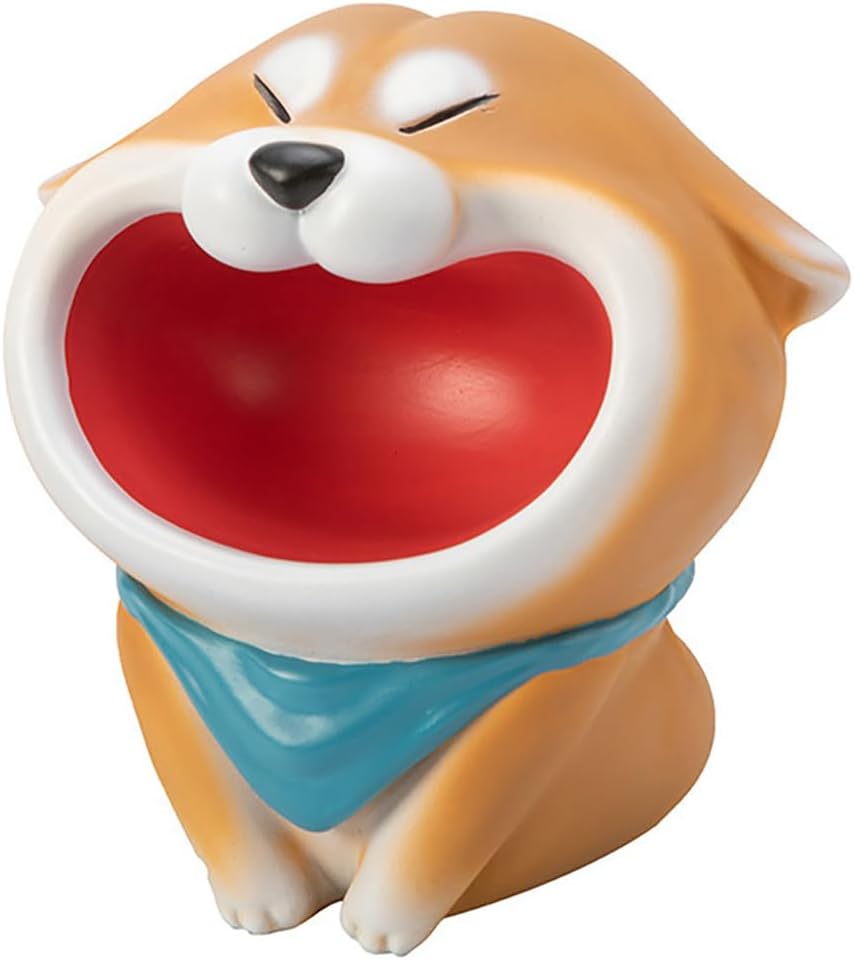CAKERS Creative Shiba Inu Storage Ornament|Home Decor Resin Cute Dog Desktop Organizer|Entryway Key Dresser Storage Holder|Small Accessories Sundries Container,Large-22x16.5x22cm(8.6x6.4x8.6in)