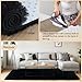 Mugorn Black Rugs for Living Room, 6x9 Feet Large Fluffy Area Rugs for Bedroom, Soft Carpet Shag Kids Room Rug, Non-Slip Fuzzy Rugs Indoor (6ft x 9ft, Black)