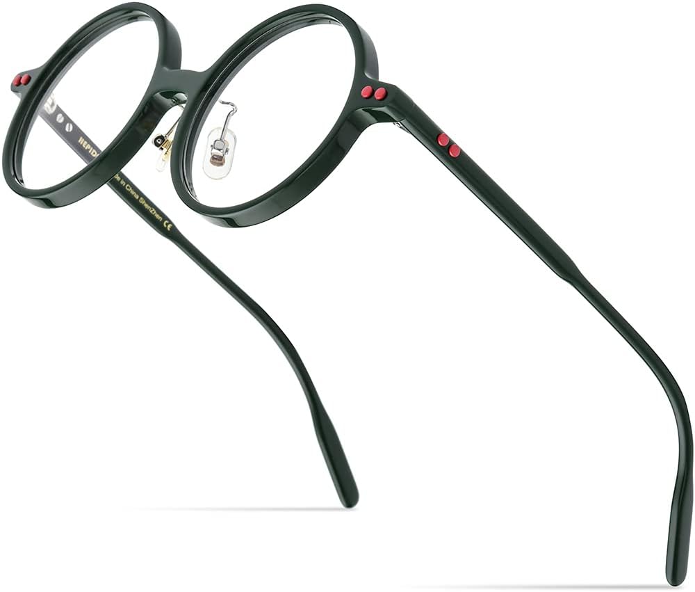 Acetate Men Vintage Round Optical Glasses Frame Spectacles Optical Eyeglasses Zolman