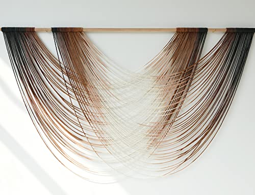 Jakalin Macrame Wall Hanging Dip Dyed Large Fiber Wall Art Macrame Wall Decor Boho Bedroom Living Room Wall Decor,59" W X 33" L #TOP4