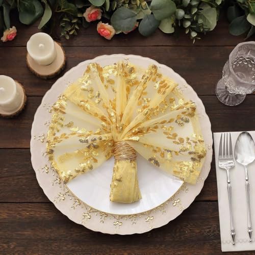 Servilleta de Tela Cuadrada 20x20 Gold Efavormart.com miniatura 2