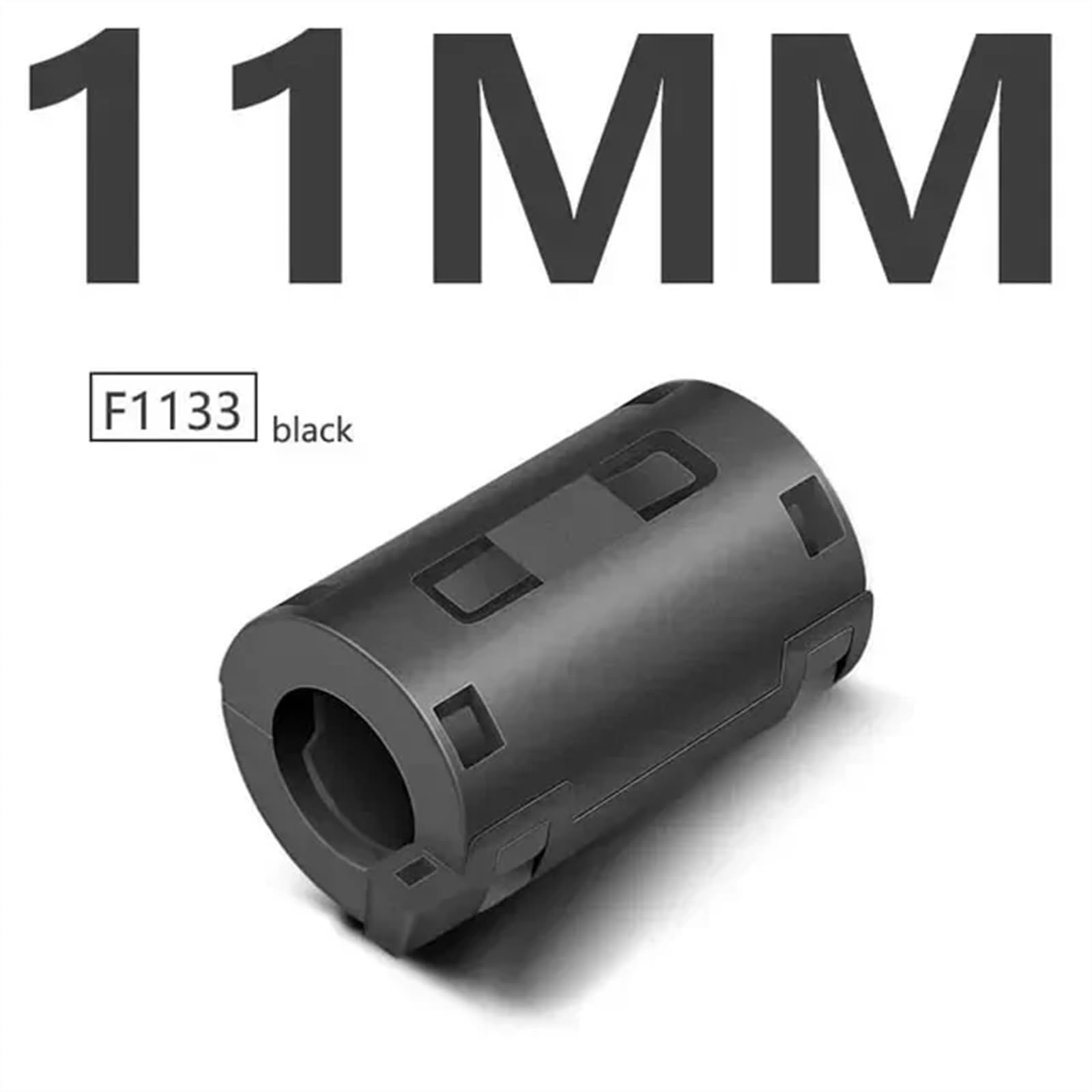 20 PCS Nero Anello Magnetico Filtro In Ferrite for La Schermatura del Cavo Diametro Interno 3.5 MILLIMETRI 5/7/9/11/13/15 MILLIMETRI Filtro di Smagnetizzazione ( Color : 11MM-ui650 , Size : 20 PCS )
