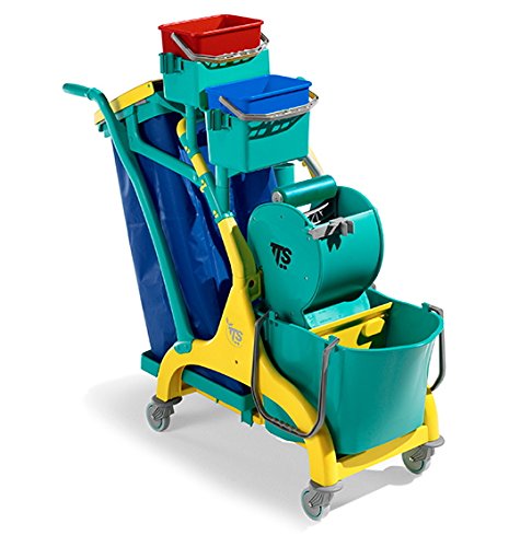 TTS Nick Star - Carrito de limpieza profesional, 90 l, 28 litros