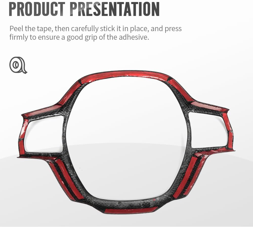 Steering Wheel Cover Trim for Integra Type S DE4 DE5 A-Spec Techology 2022 2023 2024,Genuine Carbon Fiber Steering Wheel Overlay (Glossy Carbon)