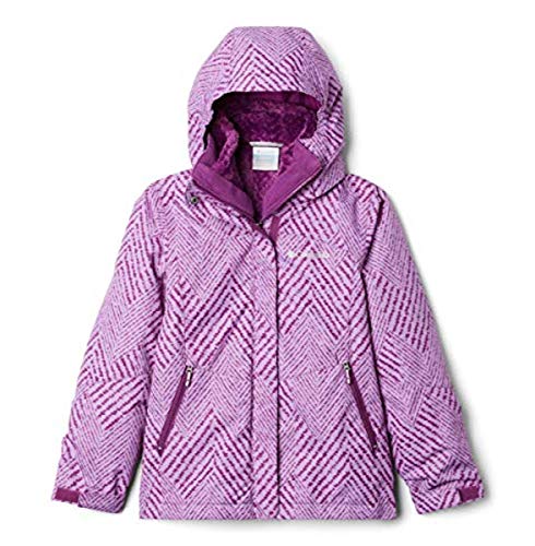 Columbia Youth Girls Bugaboo II Fleece Interchange Jacket, Plum Chevron Print, Medium