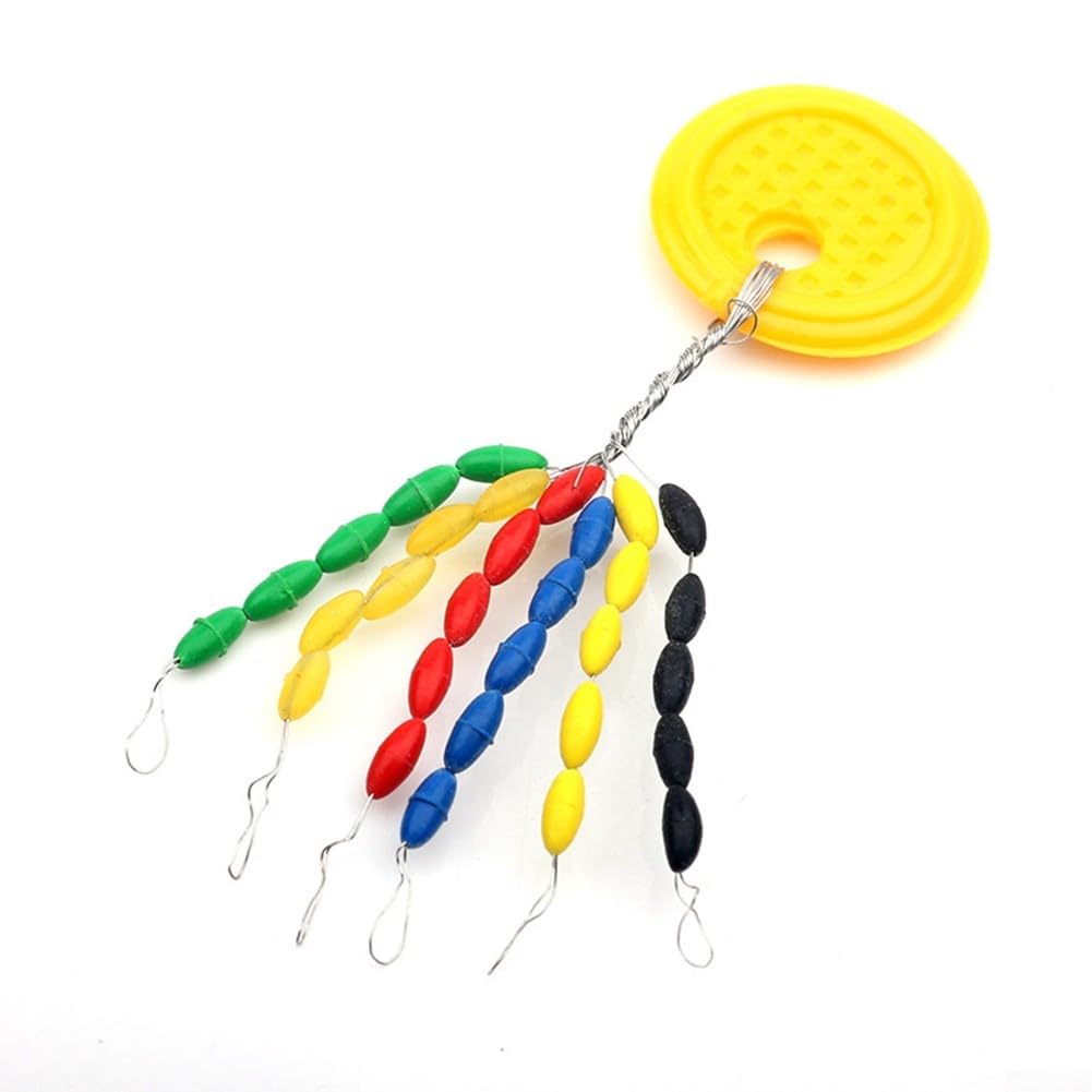 30 Pcs Colorful Rubber Fishing Line Stoppers Oval Cylinder Float Stop Beads Rig Buffer Connector For Stream River Lake Pond Tackle Ss S M L Ll Sizes Random Mix(L)