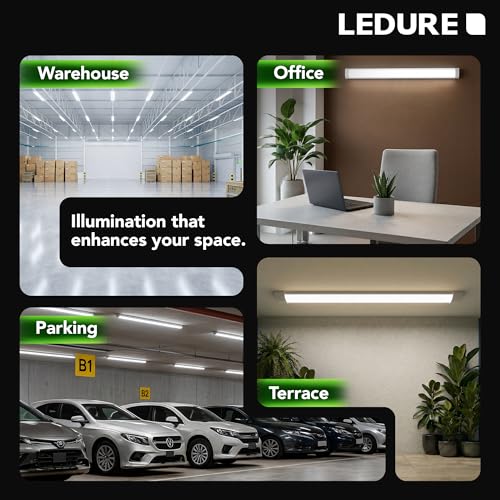 Image of LEDURE Comet 65W LED Batten 4 Feet | Pack of 20 | 6500 Lumens | 65W Tubelight Equivalent | Cool White 6500K | Wall Ceiling Tubelight for Home, Warehouse, Industrial & Commercial Spaces