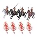 Tomaibaby 4Pcs Cowboys Figurines Indiennes Playset West Cowboys Indiens Jouets Plastique Plastique Chiffres de Native Modèle Décorations Miniatures Kit Miniatures Figure des Enfants Et des