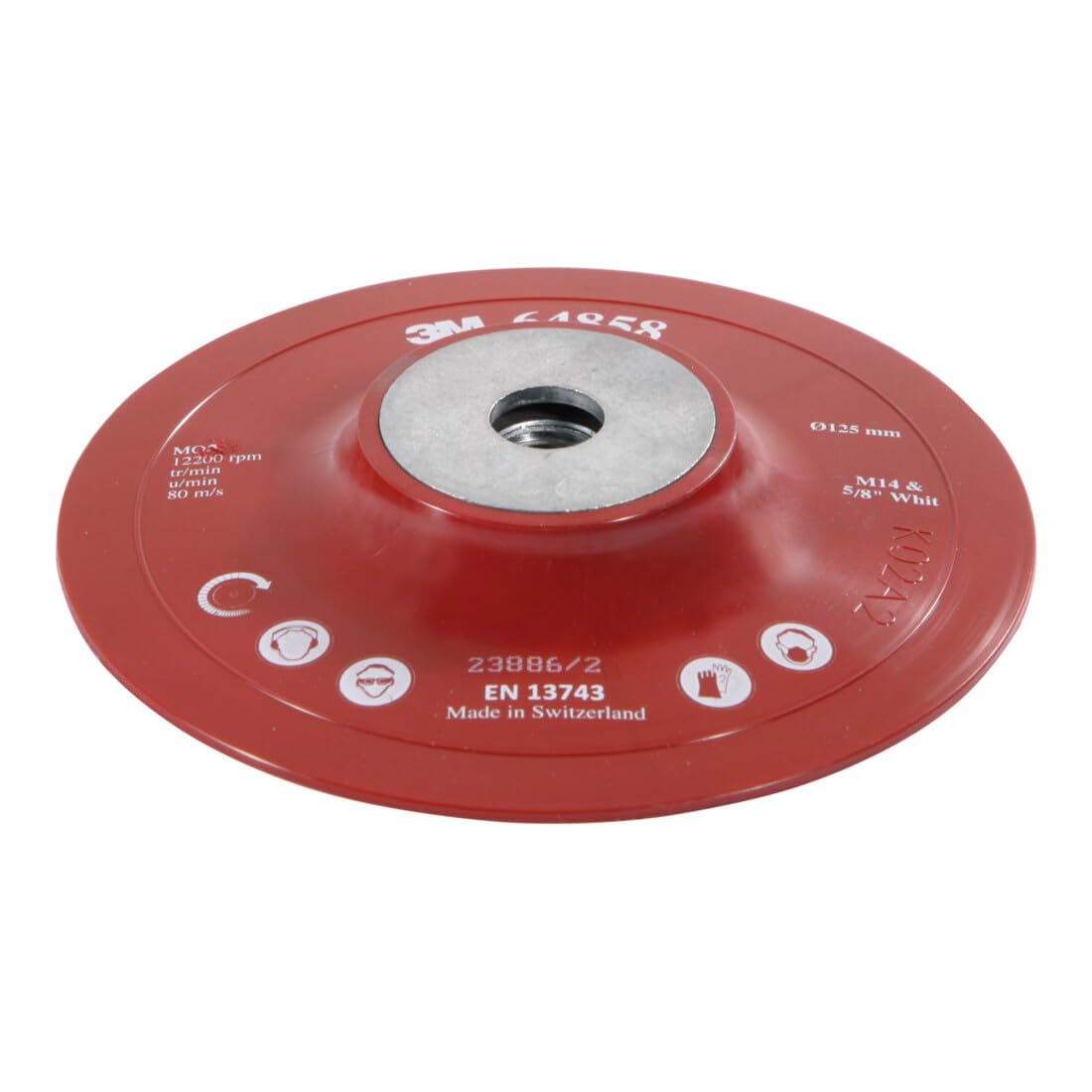 3M Plato soporte para Disco de Alto Rendimiento, 125 mm, Perfil bajo, Blando, 1/Caja