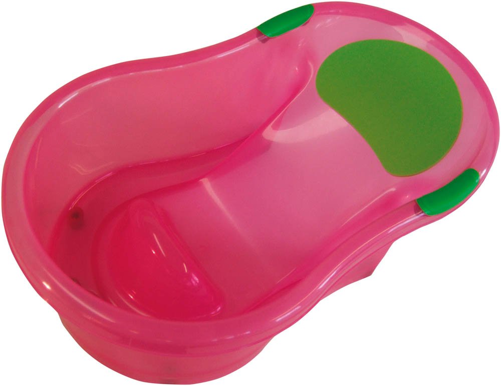 Bieco 15-001007- Großes Baby Starter Set, 9-teilig - Badewanne mit Badesitz, Töpfchen, Tritt, Lätzchen (Pink)